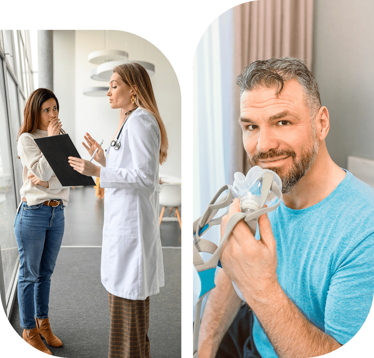 Medical consultation and CPAP therapy concept