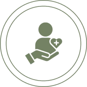Healthcare symbol with heart
